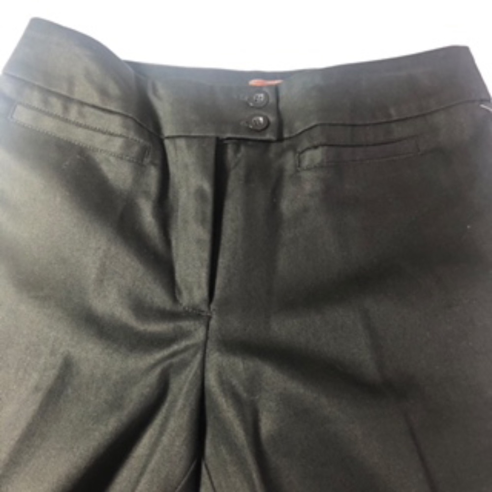 NWT Tribella Front Zip Straight Leg Buttonhole Front Pockets Black Pants Size 6 - Picture 8 of 8